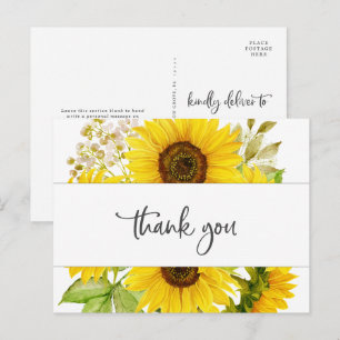 Land Zonnebloem Dank je Briefkaart