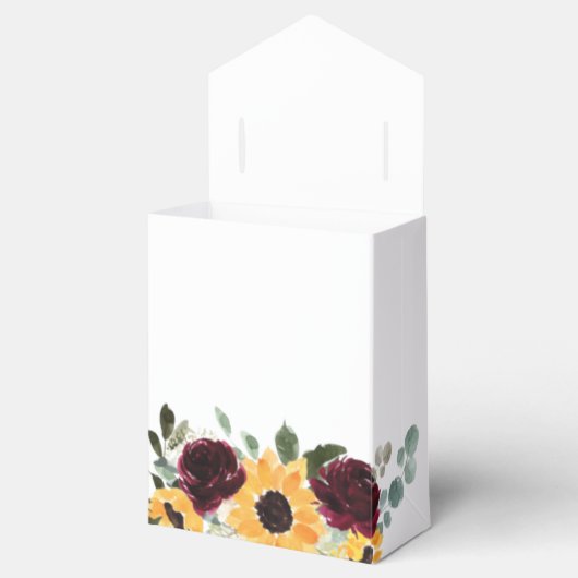 Land Zonnebloem Dank je huwelijk Bedankdoosjes (Geopend)