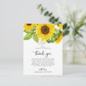 Land Zonnebloem Dank je Kaart voor ontvangst (Staand voorkant)
