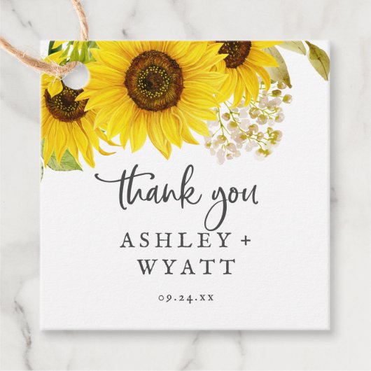 Land Zonnebloem Dank je wel voor labels (Voorkant)