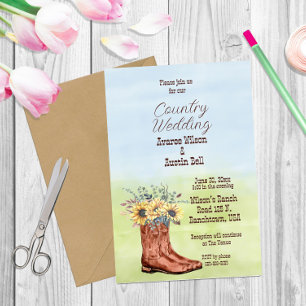 Land Zonnebloem en Cowboy Boot