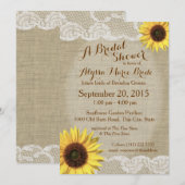 Land Zonnebloem en kant Vrijgezellenfeest Kaart (Voorkant / Achterkant)