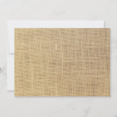 Land Zonnebloem en Mason Jar Burlap Vrijgezellenfe Kaart (Achterkant)