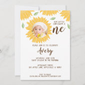 Land Zonnebloem Foto 1e Verjaardagsfeest Kaart (Voorkant)