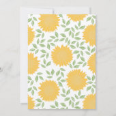 Land Zonnebloem Foto 1e Verjaardagsfeest Kaart (Achterkant)