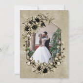 Land Zonnebloem Foto bruiloft Kaart (Achterkant)