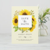 Land Zonnebloem | Geel sparen de Kaart van de Datu (Staand voorkant)