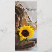 Land Zonnebloem & Kant Western Quinceañera Party Menu (Voorkant)