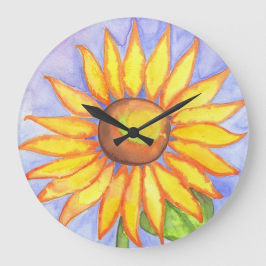Land Zonnebloem Keuken Wandklok (Voorkant)