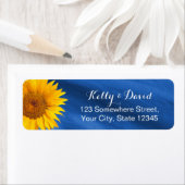 Land Zonnebloem Koninklijk Blauw Bruiloft Etiket (Insitu)