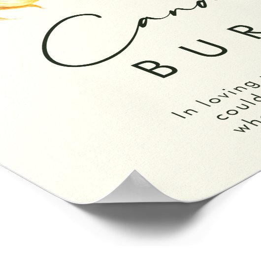 Land Zonnebloem Licht Geel Deze kaars brandt Poster (Hoek)