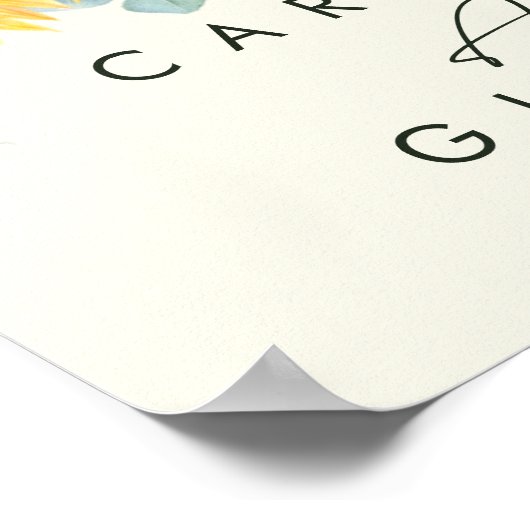 Land Zonnebloem Licht Gele Kaarten en Cadeaus Poster (Hoek)