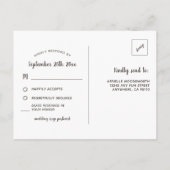 Land Zonnebloem Mason Jar Bruiloft RSVP Briefkaart (Achterkant)