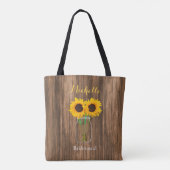 Land Zonnebloem Mason Jar - Team Bruid Tote Bag (Achterkant)