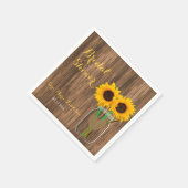 Land Zonnebloem Mason Jar Vrijgezellenfeest Servetten (Hoek)