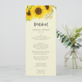 Land Zonnebloem | Menu Gele weddenschappen (Staand voorkant)