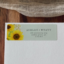 Land Zonnebloem | Mint Return Address Label