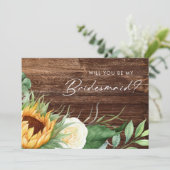 Land Zonnebloem | Ontwerpkaart voor hout Kaart (Staand voorkant)