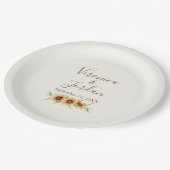 Land Zonnebloem Papieren Bordje (Gekanteld)