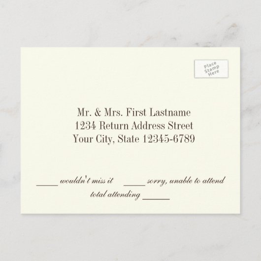 Land Zonnebloem RSVP-reactiekaart Uitnodiging Briefkaart (Achterkant)