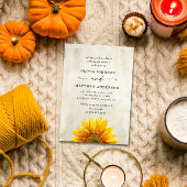 Land zonnebloem. Rustiek bloemenrepetitie diner Kaart