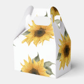 Land zonnebloem, rustieke bruiloft gunst bedankdoosjes (Achterkant)