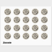 Land Zonnebloem Rustieke Bruiloft Ronde Sticker (Vel)