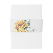 Land Zonnebloem Rustieke Elegante Bruiloft Uitnodigingen Wikkel (Achterkant Voorbeeld)