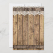 Land Zonnebloem Rustige Lace Barrel Vrijgezellenfe Kaart (Achterkant)