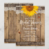 Land Zonnebloem Rustige Lace Barrel Vrijgezellenfe Kaart (Voorkant / Achterkant)