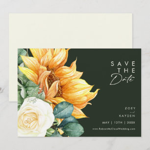Land Zonnebloem Schrift   Donkergroen Horizontaal Save The Date