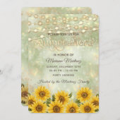 Land zonnebloem string lichten Quinceañera Kaart (Voorkant / Achterkant)