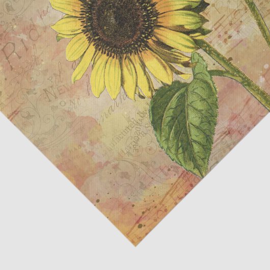 Land Zonnebloem Tissuepapier (Detail)