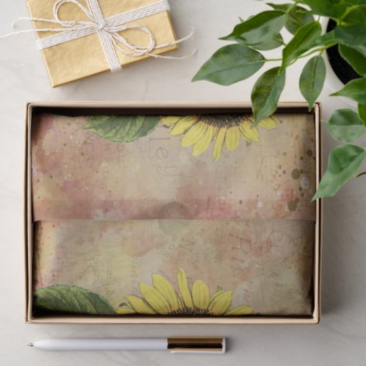 Land Zonnebloem Tissuepapier (Geschenk)