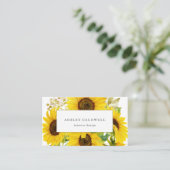 Land Zonnebloem Visitekaartje (Staand voorkant)