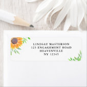 Land Zonnebloem Waterverf Weddenschap Etiket (Insitu)