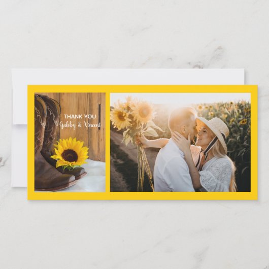 Land Zonnebloem Western Weddenschap Bedankt (Voorkant)