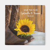 Land Zonnebloem Western Weddenschap Sparen de Datu Magneet (Voorkant)