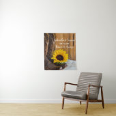 Land Zonnebloem Westerse Trouwherinnering Wandkleed (In situ)