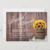 Land Zonnebloem Wijnvat Rustisch Vrijgezellenfeest Kaart (Voorkant)