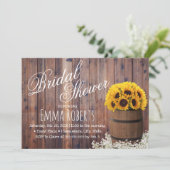 Land Zonnebloem Wijnvat Rustisch Vrijgezellenfeest Kaart (Staand voorkant)