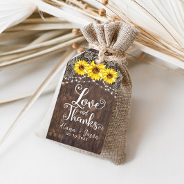 Land Zonnebloem Wuwelijk Voorvechter Dank je Label Cadeaulabel
