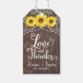 Land Zonnebloem Wuwelijk Voorvechter Dank je Label Cadeaulabel (Voorkant)