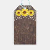 Land Zonnebloem Wuwelijk Voorvechter Dank je Label Cadeaulabel (Achterkant)