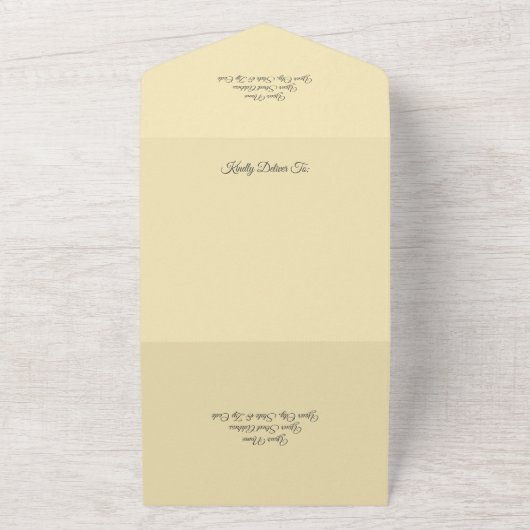 Land Zonnebloemen & Daisies met QR Code All In One Uitnodiging (Buitenkant)