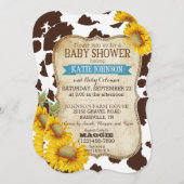 Land Zonnebloemen en Baby shower voor het drukken  Kaart (Voorkant / Achterkant)