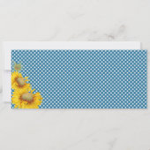 Land Zonnebloemen en Gingham Check Baby shower Kaart (Achterkant)