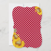 Land Zonnebloemen en Gingham Check Baby shower Kaart (Achterkant)