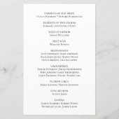 Land Zonnebloemen Landelijke Bloemige Trouwprogram (Achterkant)