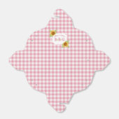 Land Zonnebloemen Roze Gingham Check BabyQ BBQ Bedankdoosjes (Uitgevouwen)